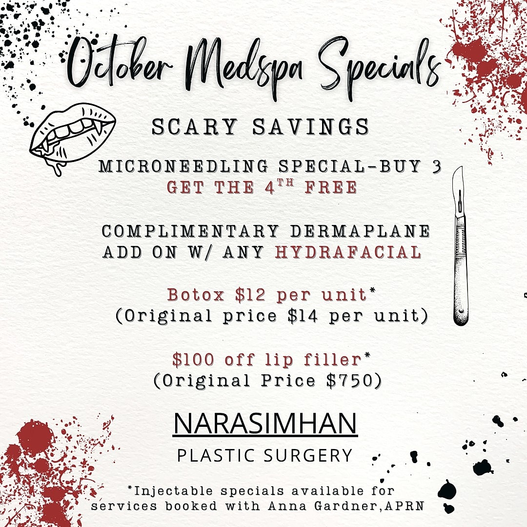 October Medspa specials with skincare discounts and offers